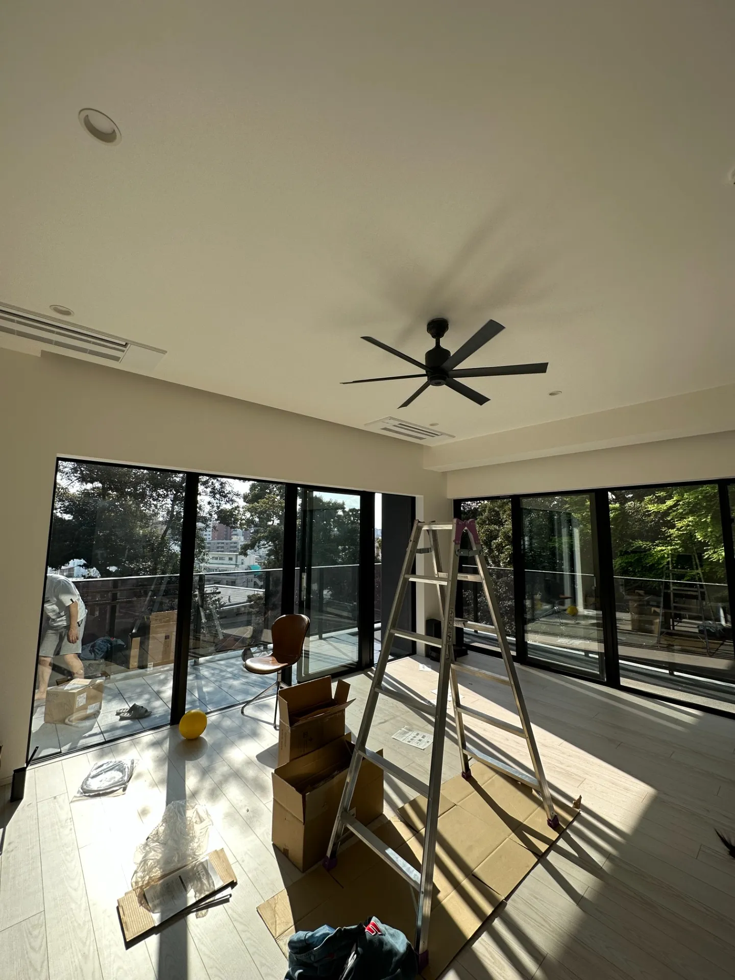 シーリングファン取り付け